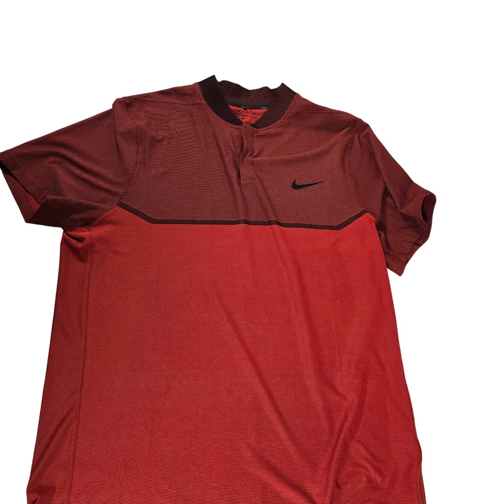 Nike Momentum Fly Swing Knit Alpha Golf Polo XL Red mens